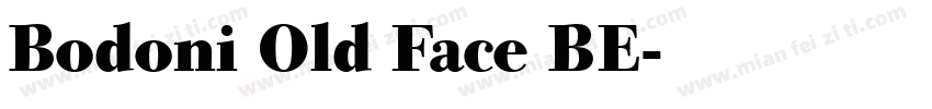 Bodoni Old Face BE字体转换
